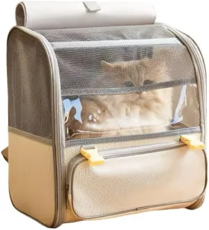 Car Cat Carrier for Smart EQ A453 2018 2019, Pet Carrier Travel Bag for Small Medium Cats with Mesh Ventilation, Breathable Foldable for Airplane, Car, Vet Visits,Grey