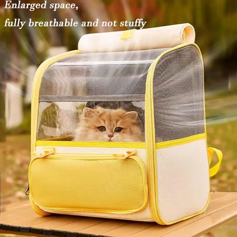 Car Cat Carrier for Smart EQ A453 2018 2019, Pet Carrier Travel Bag for Small Medium Cats with Mesh Ventilation, Breathable Foldable for Airplane, Car, Vet Visits,Grey