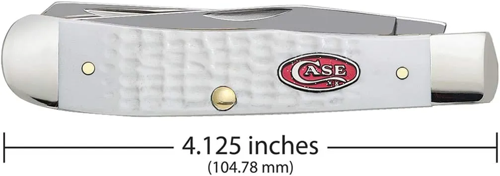 Case WR XX Pocket Knife Sparxx White Jigged Synthetic Trapper Item #60182 - (6254 SS) - Length Closed: 4 1/8 Inches