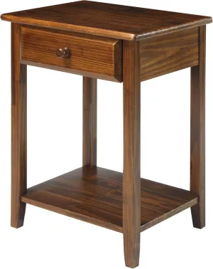 Casual Home USB Port Nightstand, Warm Brown (New)