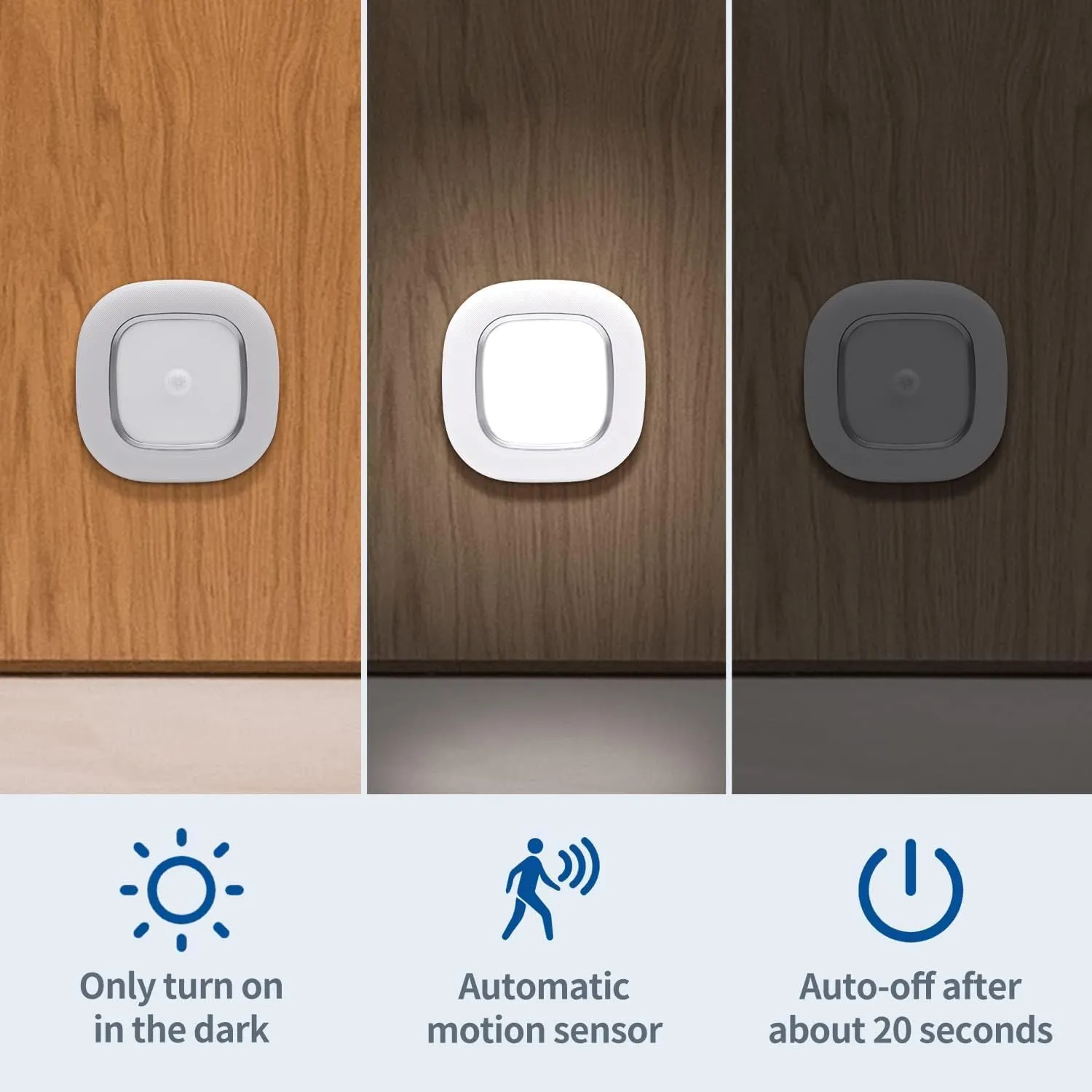 Closet Light, Battery Operated Ceiling Motion Sensor LED Light, 300LM Indoor Wireless, for Hallway, Garage, Stairway, Pantry, Shed Wall, 2 Pack