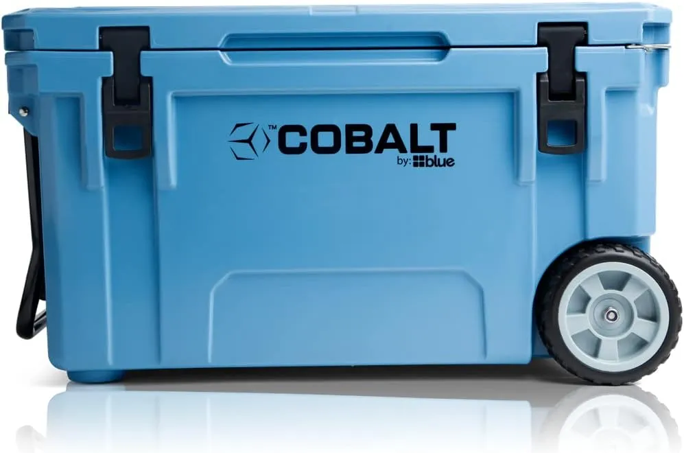 Cobalt 55 Quart Roto Molded Super Ice Cooler | Large Ice Chest Holds Ice Up to 3 Days |