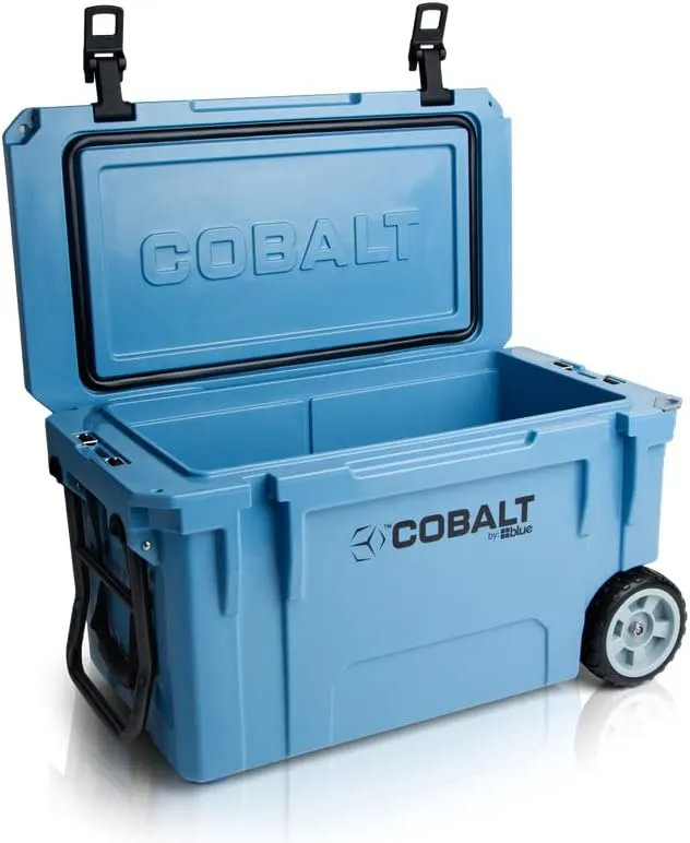 Cobalt 55 Quart Roto Molded Super Ice Cooler | Large Ice Chest Holds Ice Up to 3 Days |
