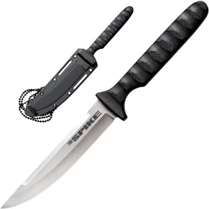 Cold Steel Tokyo Spike Durable Lightweight German 4116 Stainless Steel 4" Fixed Blade Tactical Outdoor Hunting Neck Knife, Textured Griv-Ex Handle, Secure-Ex Sheath