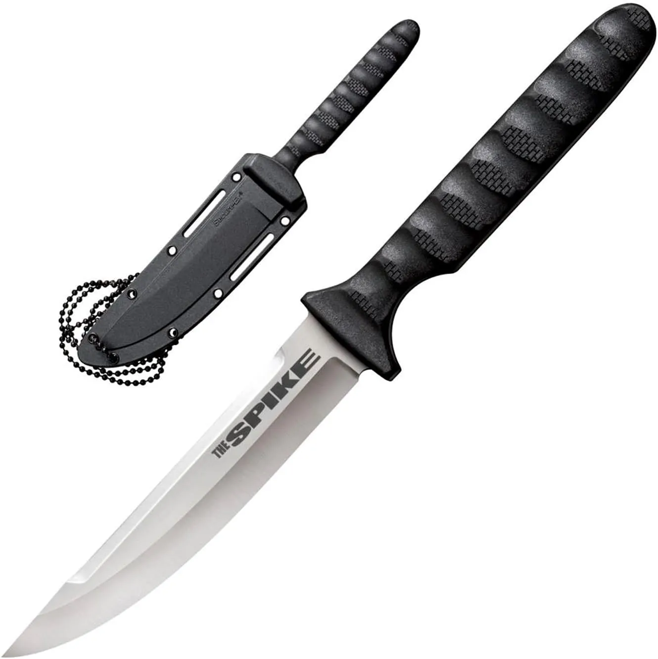 Cold Steel Tokyo Spike Durable Lightweight German 4116 Stainless Steel 4" Fixed Blade Tactical Outdoor Hunting Neck Knife, Textured Griv-Ex Handle, Secure-Ex Sheath