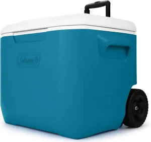 Coleman 60qt Wheeled Cooler, Insulated Portable Chiller with Ice Retention, Made in USA