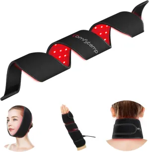 Comfytemp Red Light Therapy Wrap for Body, 37'' Near Infrared Light Belt for Neck Face Chin Knee Ankle Pain Relief, 10W Wearable Wrap with 63 LEDs for Foot Joint Muscle Stiffness, Father's Day Gifts