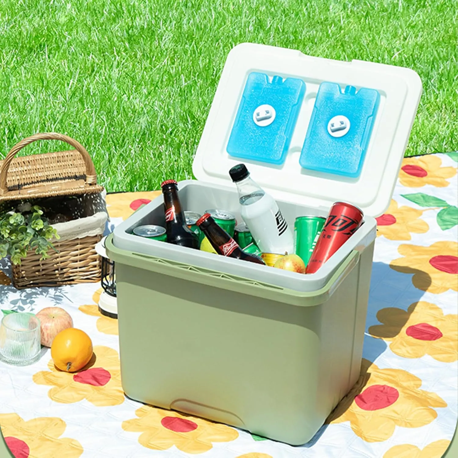 Cool Box for Daewoo Evanda/Kalos/Lacetti/Lanos/Leganza/Matiz/Nexia Keep Warm and Cold Cooler Box Large Food Insulated Camping Cold Freezer Box Camping Accessories,A-32cm*21cm*30cm