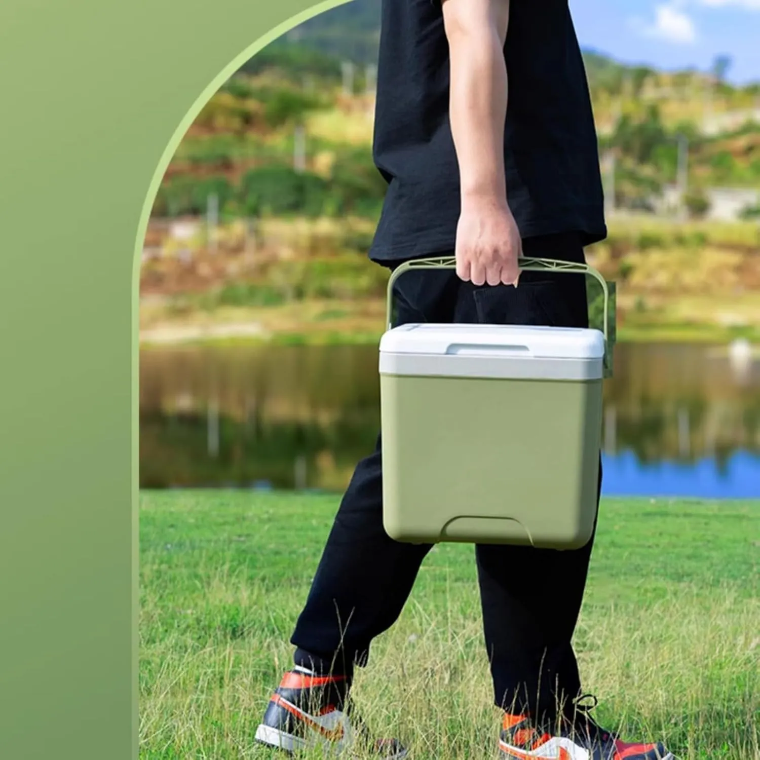 Cool Box for Daewoo Evanda/Kalos/Lacetti/Lanos/Leganza/Matiz/Nexia Keep Warm and Cold Cooler Box Large Food Insulated Camping Cold Freezer Box Camping Accessories,A-32cm*21cm*30cm