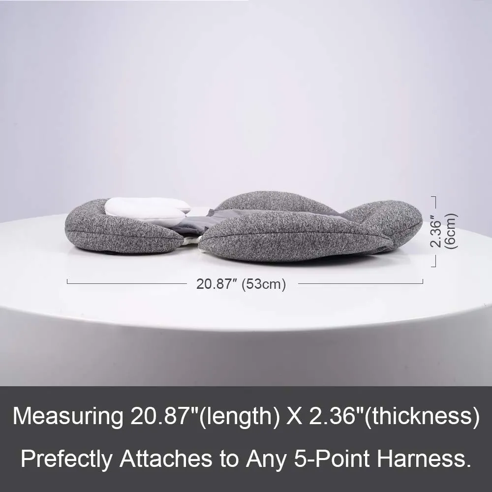 COOLBEBE New 2-in-1 Babybody Supports for Baby Newborn Infants - Extra Soft Stroller Cushion Pads Car Seat Insert, Perfect for Carseats, Strollers, Swings, Grey