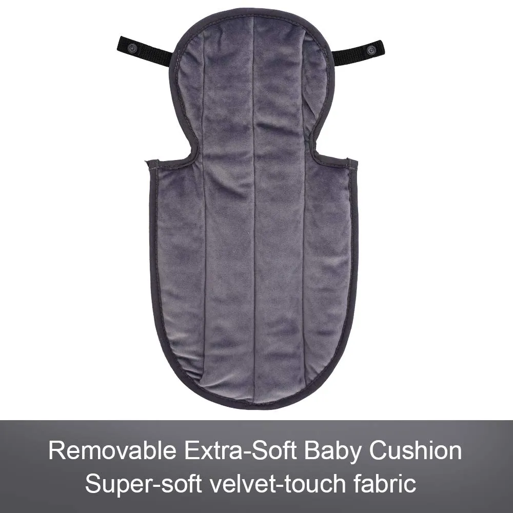 COOLBEBE New 2-in-1 Babybody Supports for Baby Newborn Infants - Extra Soft Stroller Cushion Pads Car Seat Insert, Perfect for Carseats, Strollers, Swings, Grey