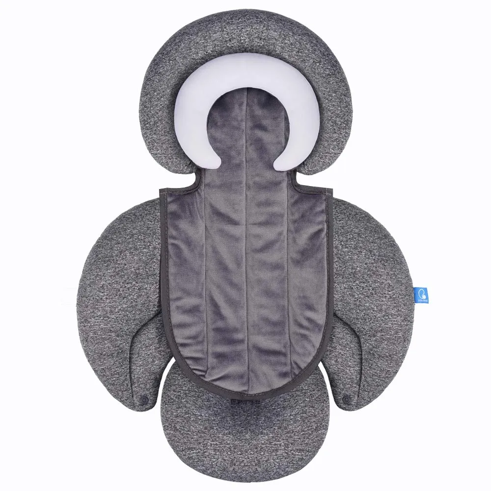 COOLBEBE New 2-in-1 Babybody Supports for Baby Newborn Infants - Extra Soft Stroller Cushion Pads Car Seat Insert, Perfect for Carseats, Strollers, Swings, Grey
