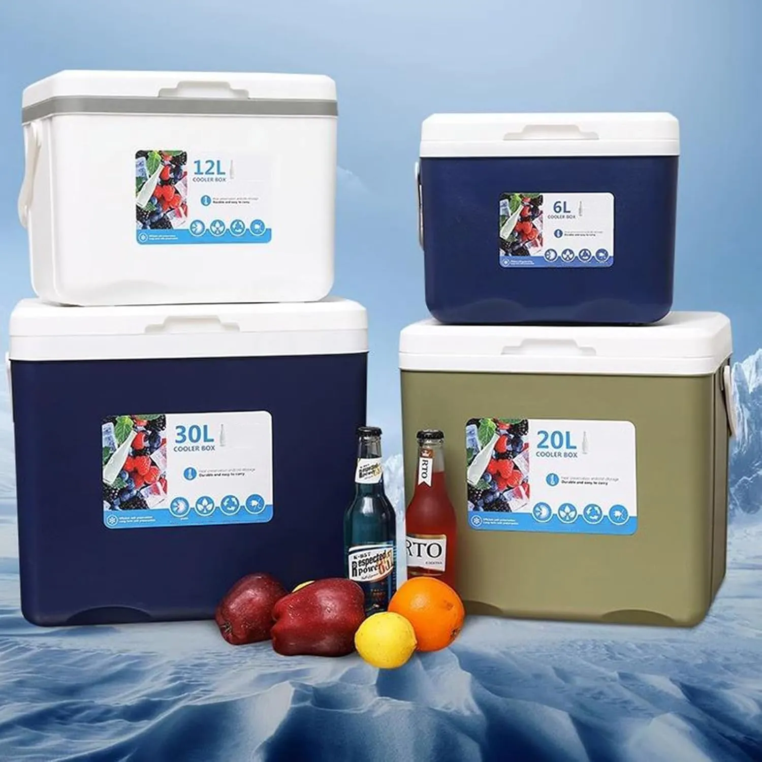 Cooler for Daewoo Evanda/Kalos/Lacetti/Lanos/Leganza/Matiz/Nexia Insulated Hard Ice Box Large High-Performance Storage Box Portable Cool Picnic Box Festival Camping