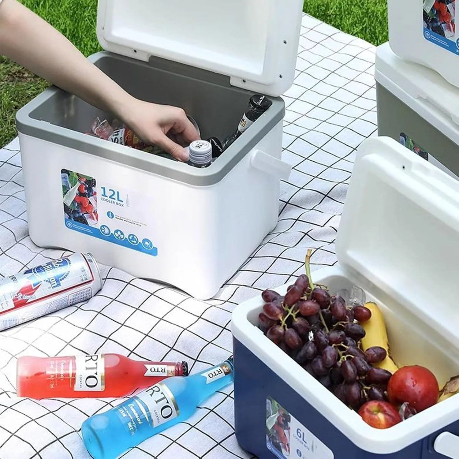 Cooler for Daewoo Evanda/Kalos/Lacetti/Lanos/Leganza/Matiz/Nexia Insulated Hard Ice Box Large High-Performance Storage Box Portable Cool Picnic Box Festival Camping