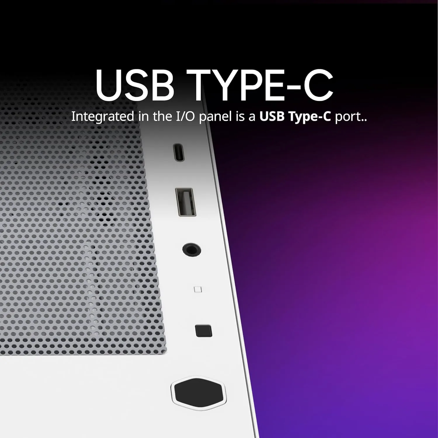 Cooler Master Elite 301 Lite White Micro-ATX High Airflow Minimalist PC Case, 365mm GPU Max, Compatible RTX 5080|RX 7090 XT, 280mm AIO Max, Type C, Tempered Glass, 120mm PWM Fan, Intakes Grill