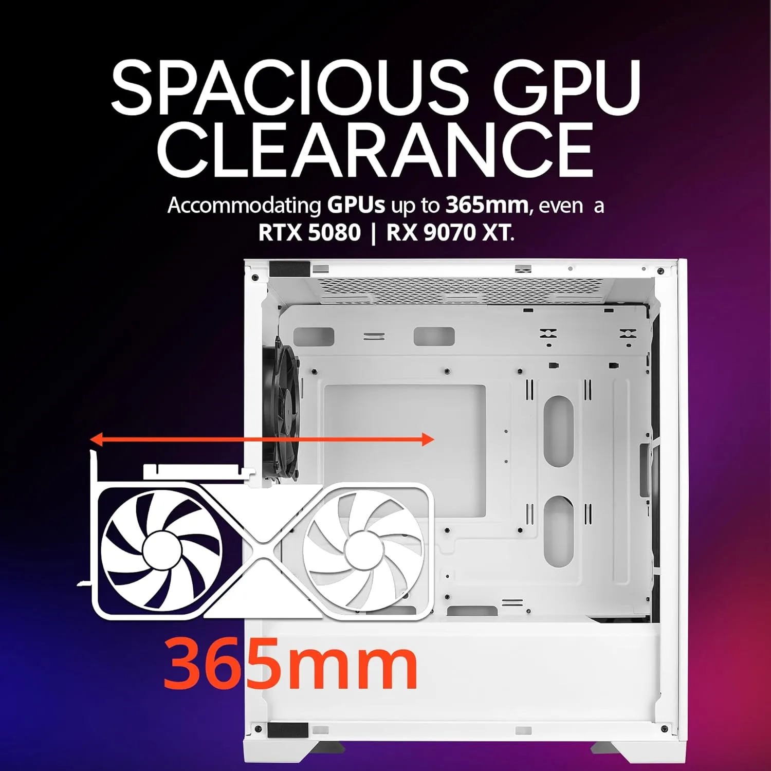 Cooler Master Elite 301 Lite White Micro-ATX High Airflow Minimalist PC Case, 365mm GPU Max, Compatible RTX 5080|RX 7090 XT, 280mm AIO Max, Type C, Tempered Glass, 120mm PWM Fan, Intakes Grill