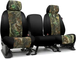 Coverking Custom Fit Seat Cover Designed for Select Ford Models: 1 Row, Neosupreme Fabric, Realtree Advantage Timber with Black Sides