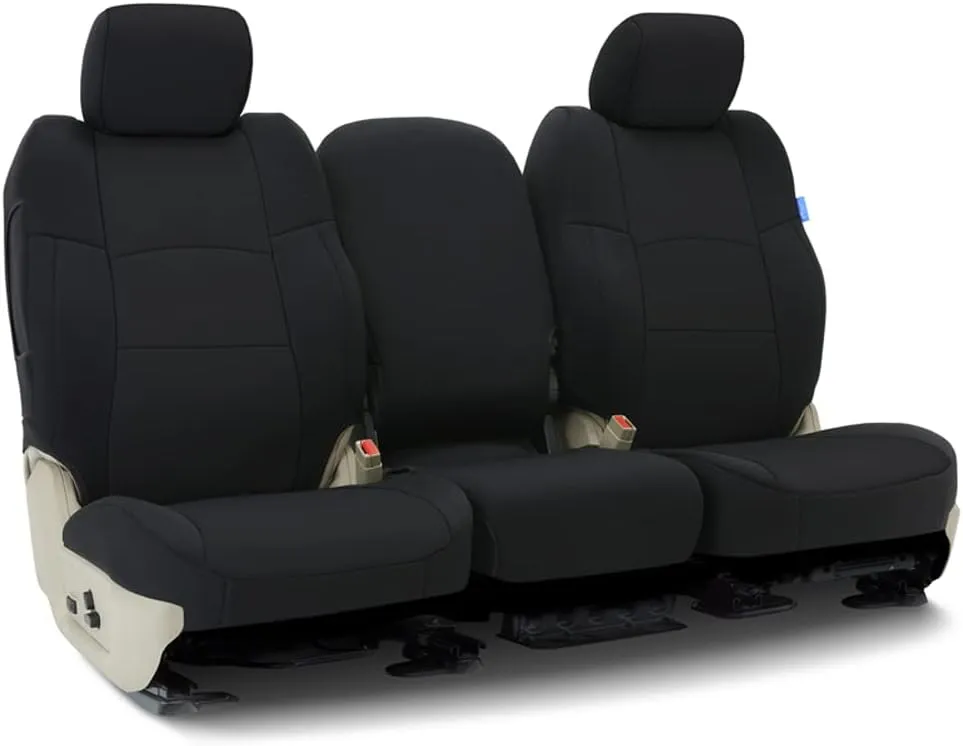 Coverking Custom Fit Seat Cover Designed for Select Ram Models: 1 Row, Neosupreme Fabric, Solid Black