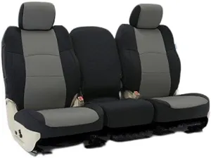 Coverking Neosupreme Gray with Black Sides, Front 50/50 Seats for 2017-2019 Honda Civic Hatchback Model