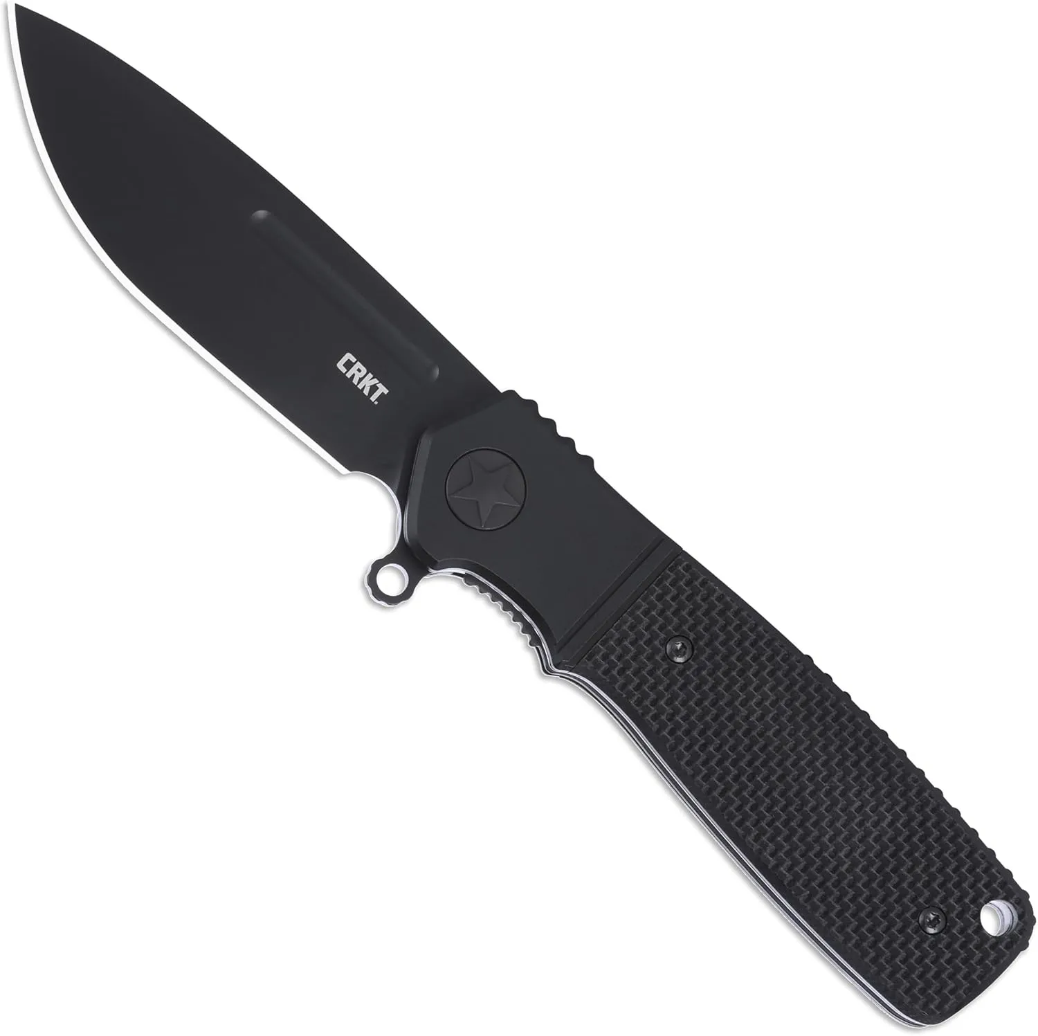 CRKT Homefront Compact Everyday Carry EDC Folding Knife with Liner Lock: S35VN Steel Plain Edge Blade, G10 Handle with Aluminum Bolster, K245KKP