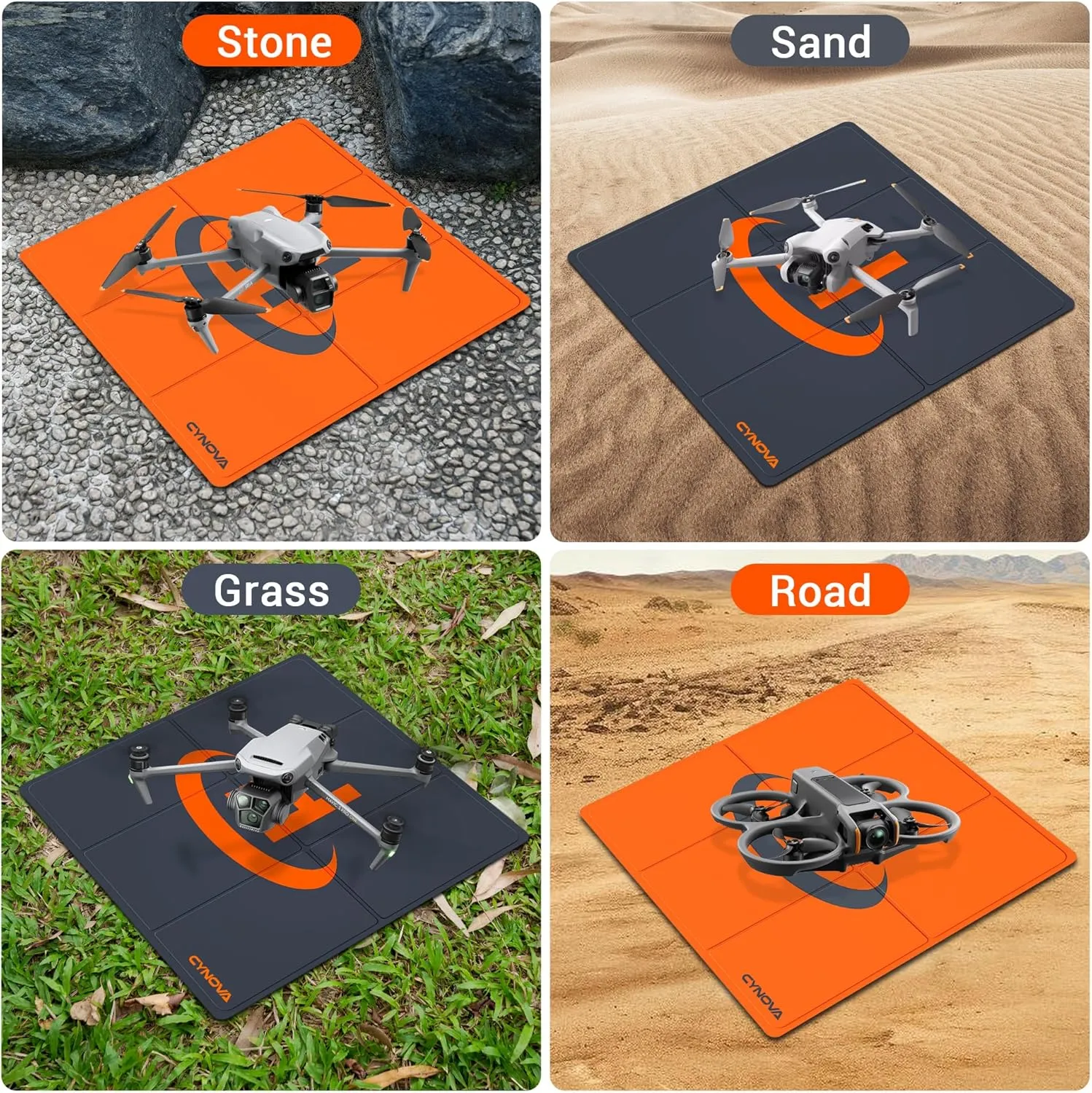 CYNOVA Drone Landing Pad Weighted for DJI AIR 3,Universal Waterproof Portable Landing Mat for DJI Flip/Mini 3 Pro/Air 2s / Drone Mini 2 / Mini 4K / FPV Avata/Accessories(65cm/25inch)