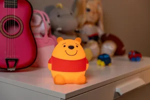Disney Winnie The Pooh Squish Light, Night Light for Kids, USB Lamp, Battery Operated, Dimmable, Ideal for Bedroom, Playroom, Living Room, and More, 83189