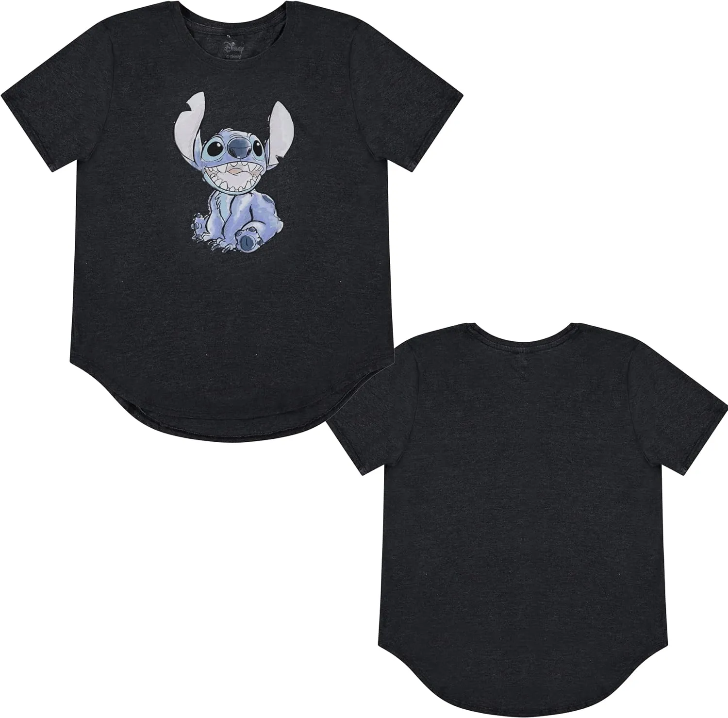 Disney Women’s Juniors Lilo and Stitch T-Shirt - Ladies Classic Stitch Fashion Tee Lilo and Stitch