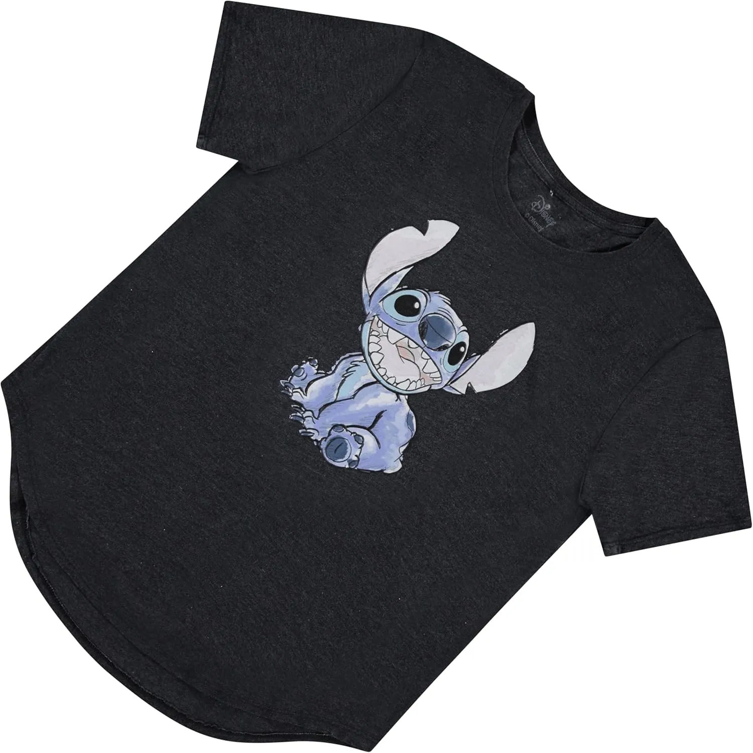 Disney Women’s Juniors Lilo and Stitch T-Shirt - Ladies Classic Stitch Fashion Tee Lilo and Stitch
