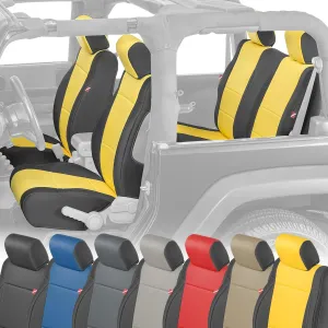 Diver Down Neoprene Seat Cover Set - Fits Jeep JK 2007-2018 Wrangler - Front and Back Seat Set - Waterproof Custom Fit Seat Covers - Soft Padded Thermal Resistant Cushion - (Yellow, 2DR, 07-10)