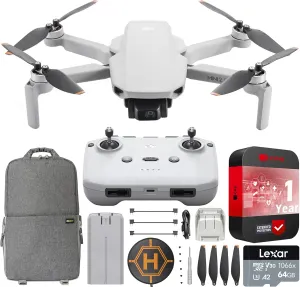 DJI Mini 2 SE Camera Drone Quadcopter with RC-N1 Remote Controller, QHD Video, 10km Transmission, Under 249g, Return to Home, Automatic Pro Shots Bundle with Deco Gear Backpack   Accessories
