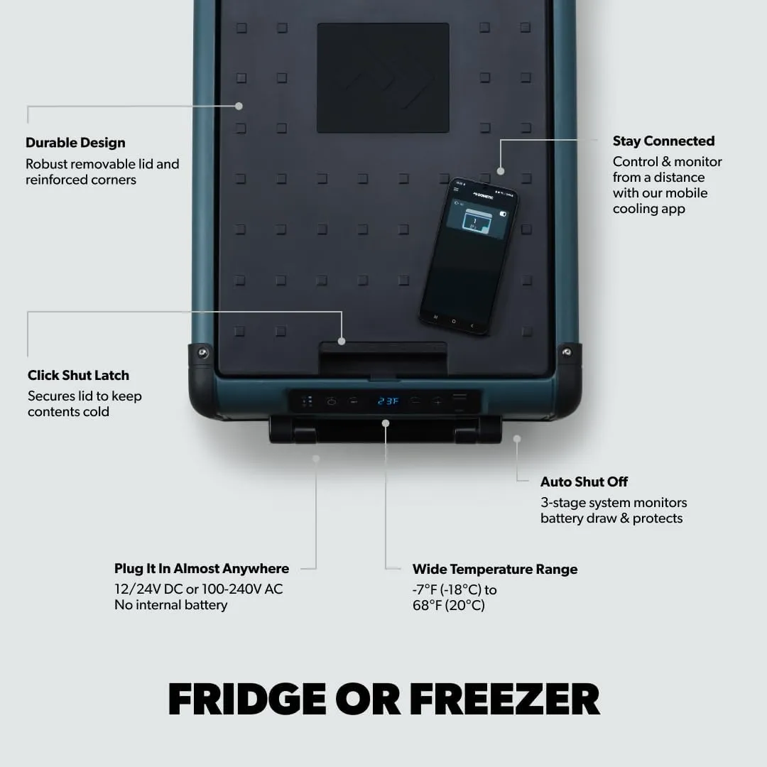 Dometic CFX2 57-Liter Portable Refrigerator and Freezer, Powered by AC/DC