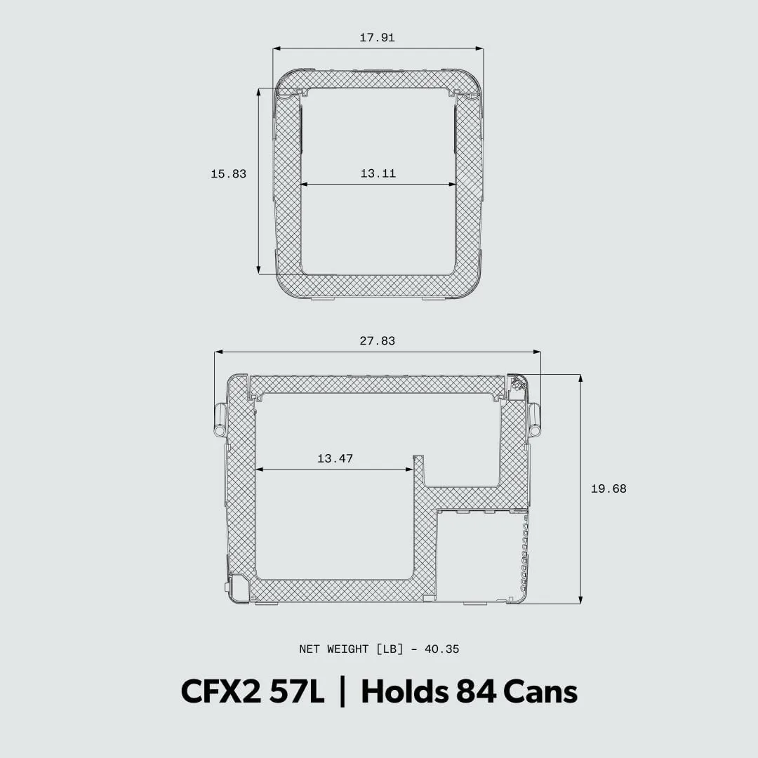 Dometic CFX2 57-Liter Portable Refrigerator and Freezer, Powered by AC/DC