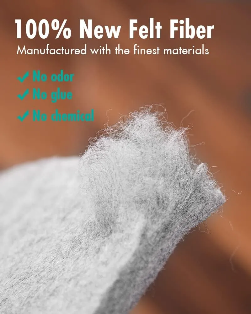Double-Sided Non Slip Rug Pad Gripper - 4x6 Feet 1/4” Thick Dual Surface Felt Under Rug for Area Rugs and Hardwood Floors,Super Cushioned Non Skid Carpet Padding