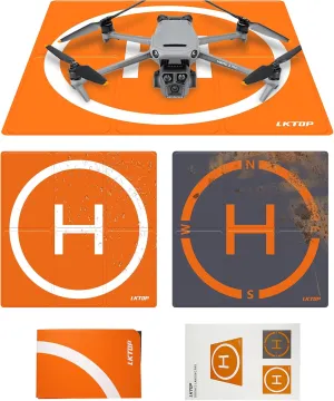 Drone Landing Pad Weighted Foldable for DJI/Specta, Double-Sided Waterproof Helipad Large Landing Mat, Compatibility: DJI/Specta Mavic/Air/Mini/Neo/Flip/Avata/FPV Series Accessories (26 inch)