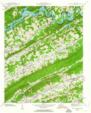 Dutch Valley TN topo map, 1:24000 Scale, 7.5 X 7.5 Minute, Historical, 1941, Updated 1963, 27.3 x 22.1 in