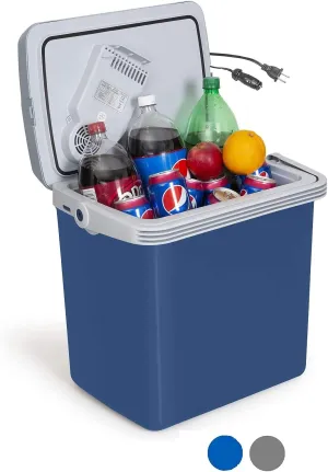 Electric cooleK-Box Electric Cooler and Warmer for Car and Home - 34 Quart (32 Liter) - Dual 110V AC House and 12V DC Vehicle Plugs