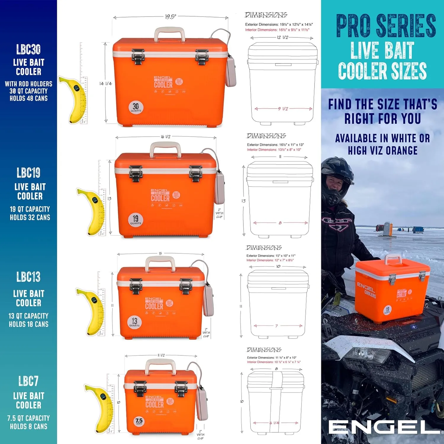 Engel Live Bait Cooler Box with 2nd Gen 2-Speed Aerator Pump - Portable Fishing Station & Minnow Bucket for Shrimp & Other Live Fish with Aerator - ENGLBC-N