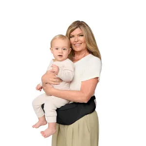 Ergobaby Ergonomic Baby Carrier Hip Seat with Storage, Comfortable Wide Waistbelt and Lumbar Support (17-45 lb) from The Brand Leader in Carriers, Lift Hip Seat, Onyx Black