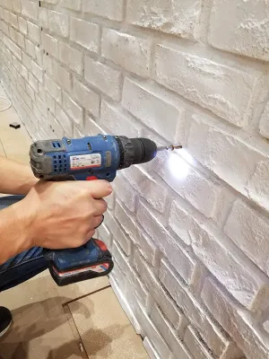 Faux Brick Wall Panels, 3D FRP Wall Panel Resin Fiberglass Material for House Exterior and Interior Use 32 sq.ft/Box (Matt White, New London)