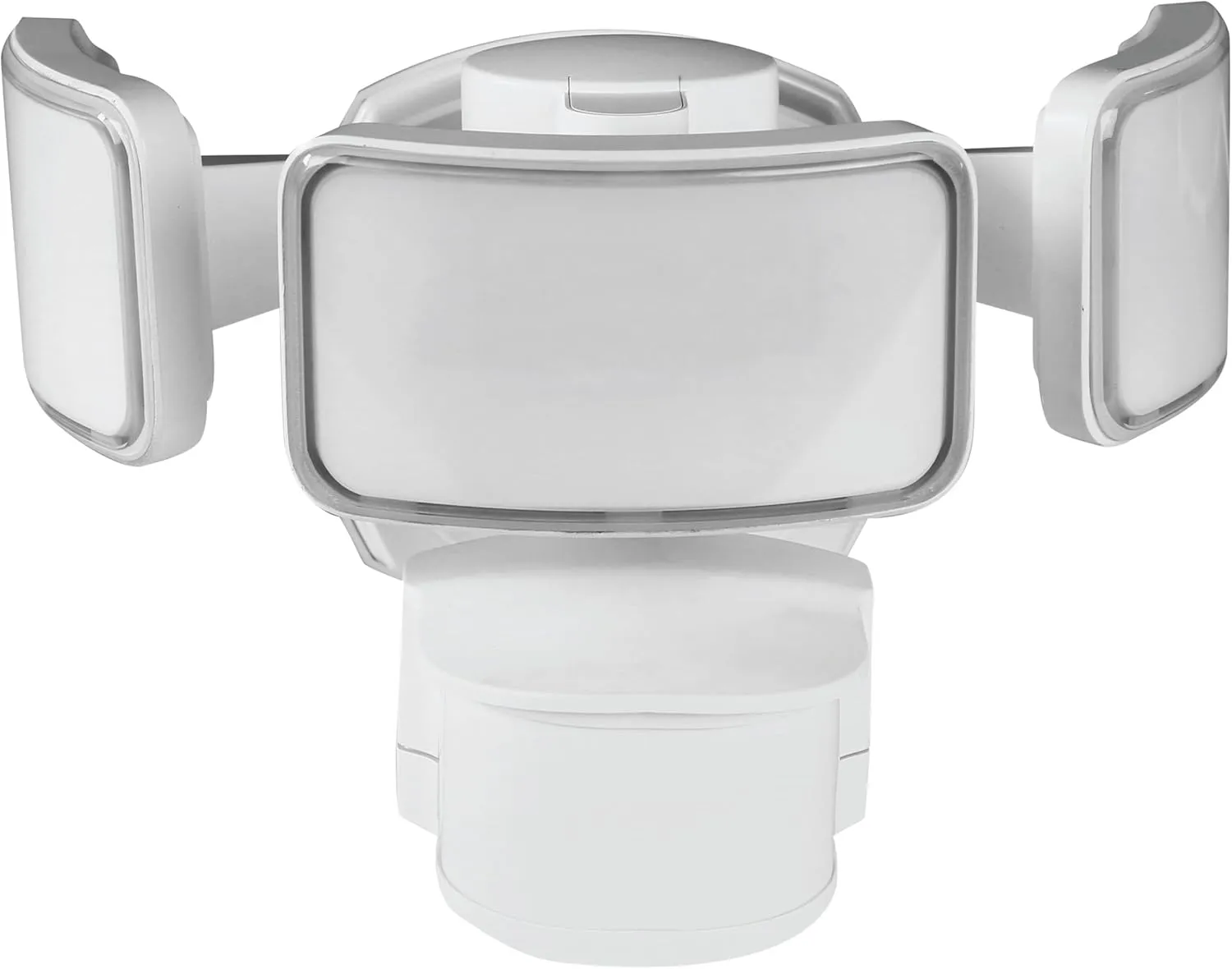 Feit Electric LED Security Light with Motion Sensor, Outdoor 46W Flood Light, Adjustable 3 Head, Wall Mount, 5000 Lumens, 5000k Daylight, Hardwired, White S10.5TFL/850/MOT/WH