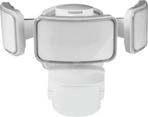 Feit Electric LED Security Light with Motion Sensor, Outdoor 46W Flood Light, Adjustable 3 Head, Wall Mount, 5000 Lumens, 5000k Daylight, Hardwired, White S10.5TFL/850/MOT/WH