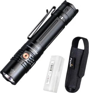 Fenix PD36R V2.0 Tactical Flashlight, 1700 Lumen USB-C Long Throw Rechargeable EDC Work Police Duty Patrol Search and Rescue, Emergency with LumenTac Organizer