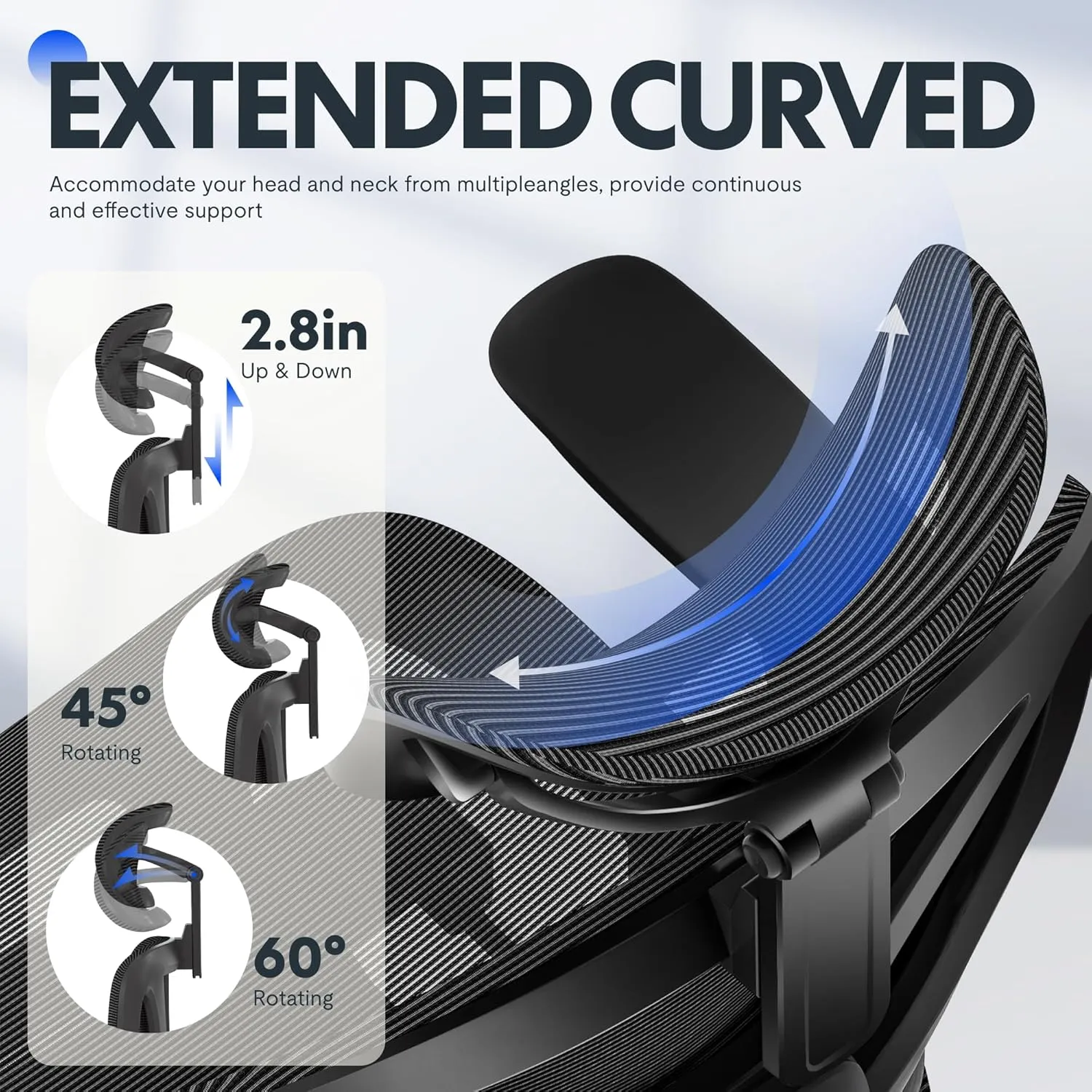 FLEXISPOT Premium Ergonomic Office Chair - Adjustable 3D Armrests, Dynamic Lumbar Support, Recline & Tilt Function, Mesh Seat, for Home & Office Use, OC4-SD Black