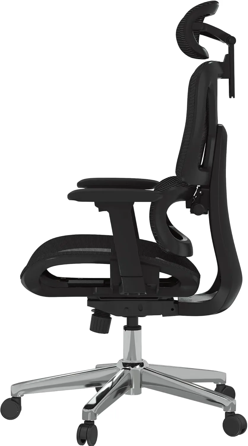 FLEXISPOT Premium Ergonomic Office Chair - Adjustable 3D Armrests, Dynamic Lumbar Support, Recline & Tilt Function, Mesh Seat, for Home & Office Use, OC4-SD Black