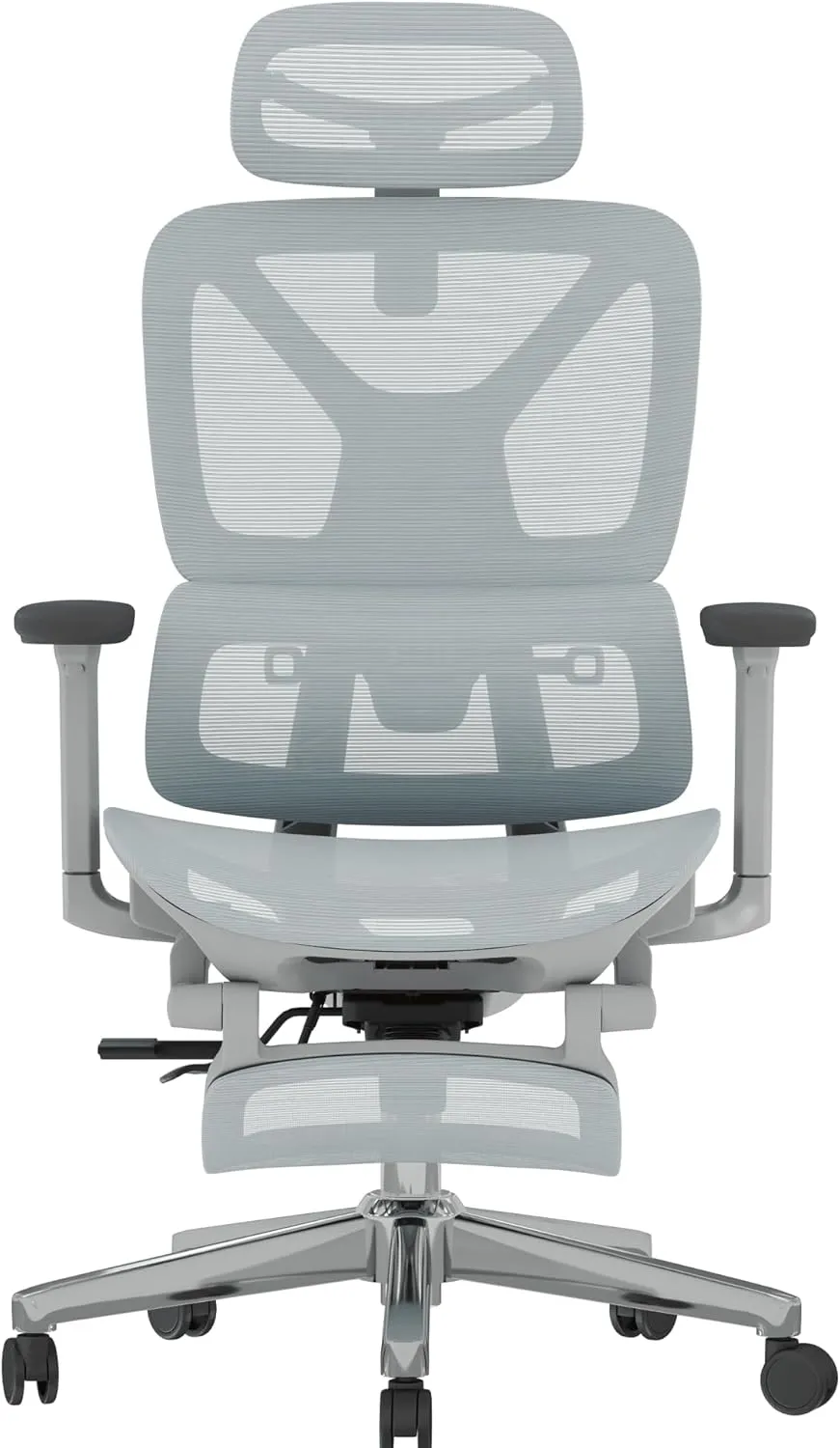 FLEXISPOT Premium Ergonomic Office Chair with Footrest- Adjustable 3D Armrests, Dynamic Lumbar Support, Recline & Tilt Function, Mesh Seat, for Home & Office Use, OC4-SD Blue
