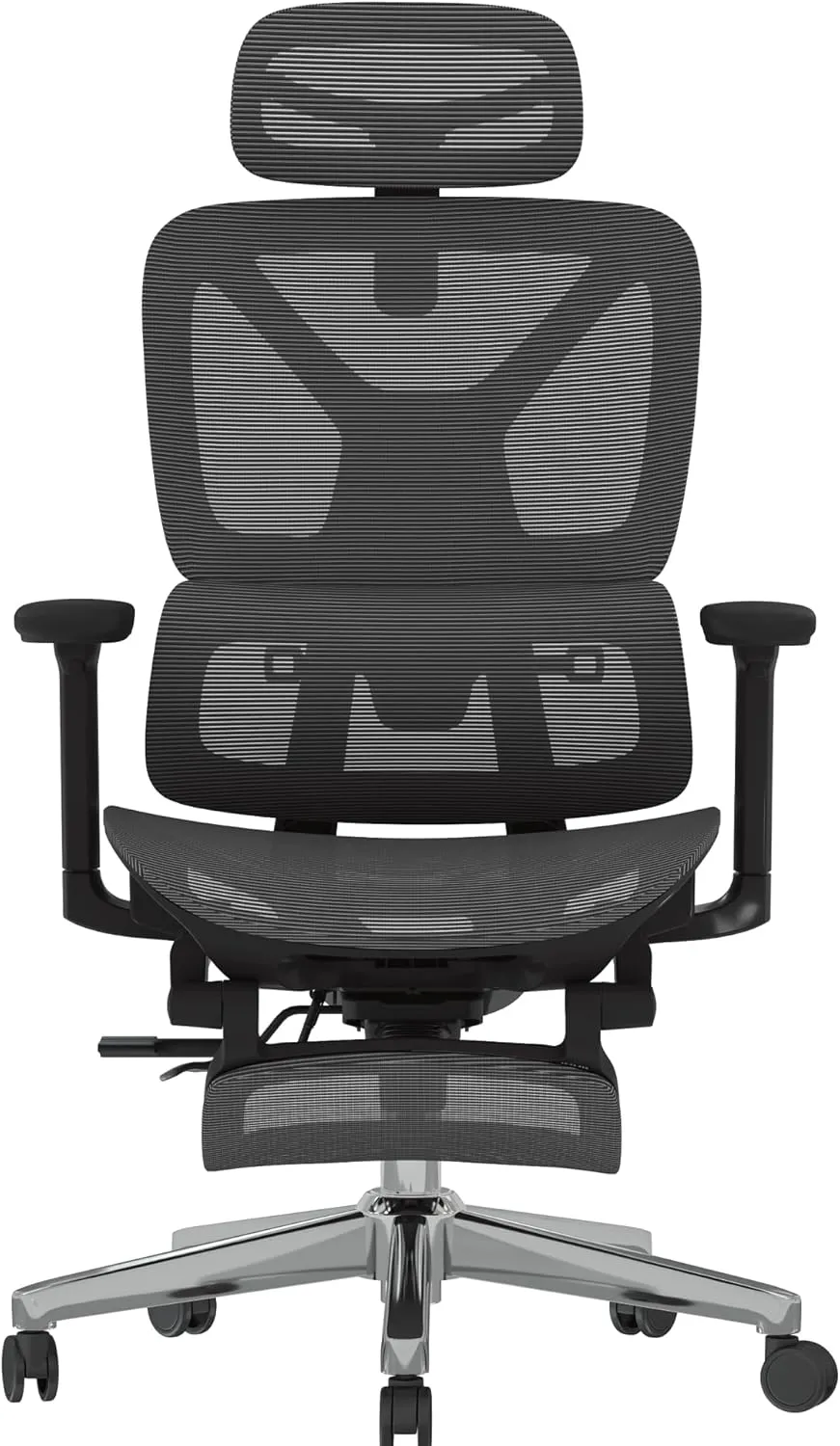FLEXISPOT Premium Ergonomic Office Chair with Footrest- Adjustable 3D Armrests, Dynamic Lumbar Support, Recline & Tilt Function, Mesh Seat, for Home & Office Use, OC4-SD Dark Grey