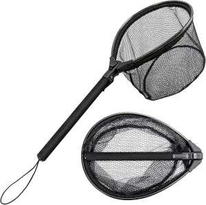 Floating Fishing Net with Handle,Topline Tackle Landing Net with Aluminum Frame,Foldable & Lightweight Fish Net for Kayak,Boat,Fly,Trout,Minnow,Bass,Catfish,Fishing Gear and Gift for Men