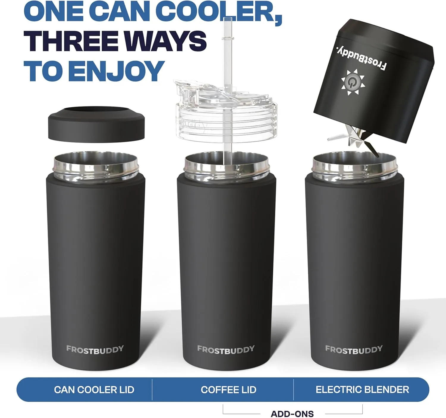Frost Buddy Universal XL Can Cooler - Fits All - For 12, 16, 20, and 24 ounce Bottles - Insulated Double-Walled Stainless Steel (Copper Kiss)