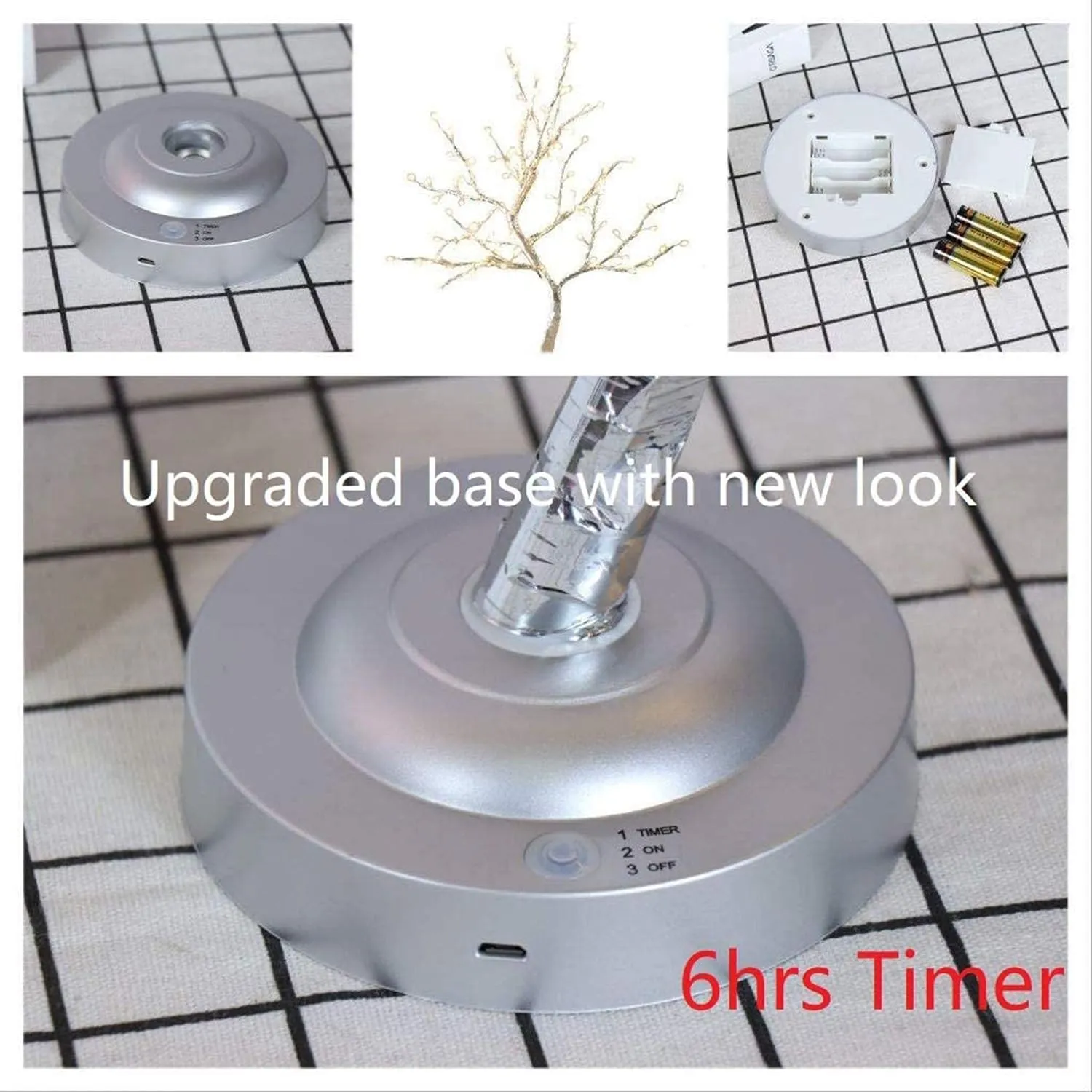 FUCHSUN 90 LED Bonsai Tree Light, Tabletop Artificial Tree Lamp for Bedroom Living Room Christmas Home Decor, Battery/USB Operated (Warm White Glow)