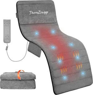 Full Body Massage Mat with Heat, Vibration Back Massager, Massage Chair Pad, Seat Massager, 8 Vibrating Motors, 2 Heating Pads for Back, Fathers Day Dad Gifts from Daughter